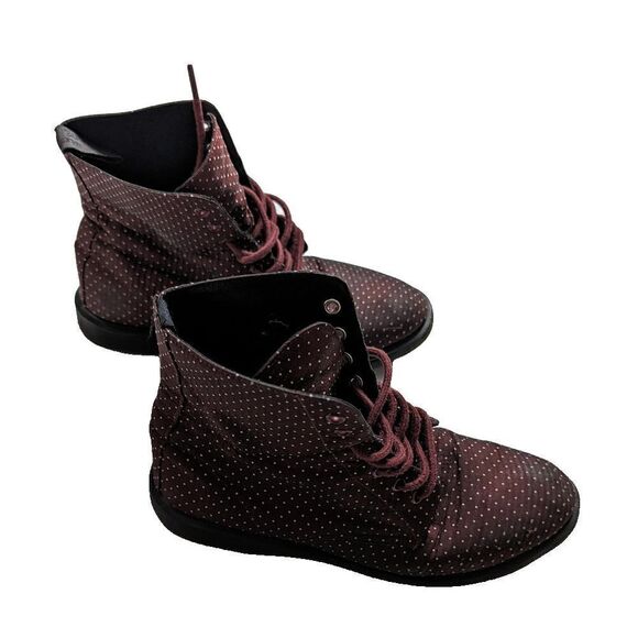 Dr. Martens Evan Ankle Lace Up Boots Polka Dots Pattern Size 9 - Picture 2 of 13